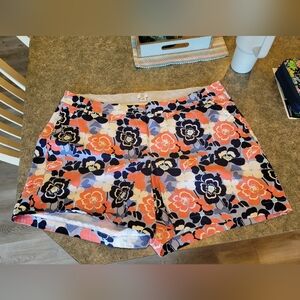 Crown & Ivy shorts blue white coral 22w